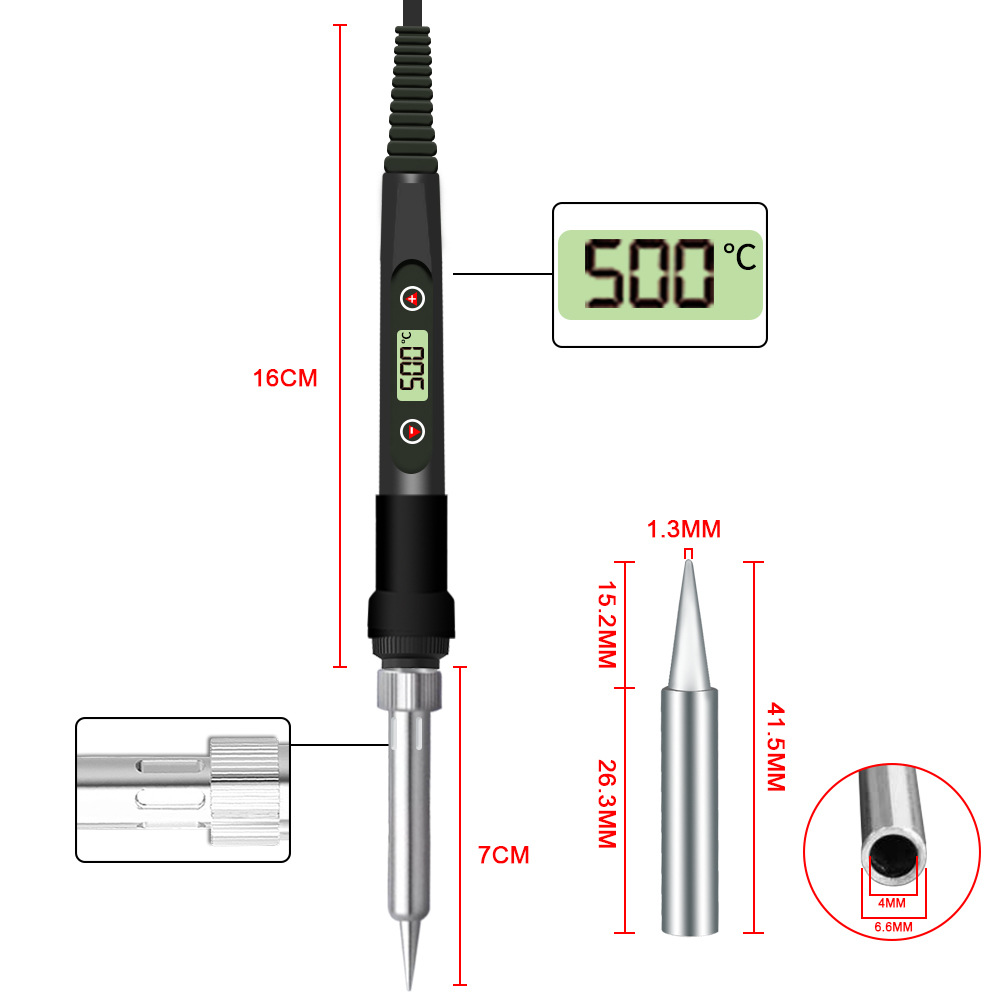 Neutral 80W pantalla digital temperatura constante soldador eléctrico soldadura hogar temperatura ajustable grado industrial soldadura eléctrica pluma herramienta de reparación