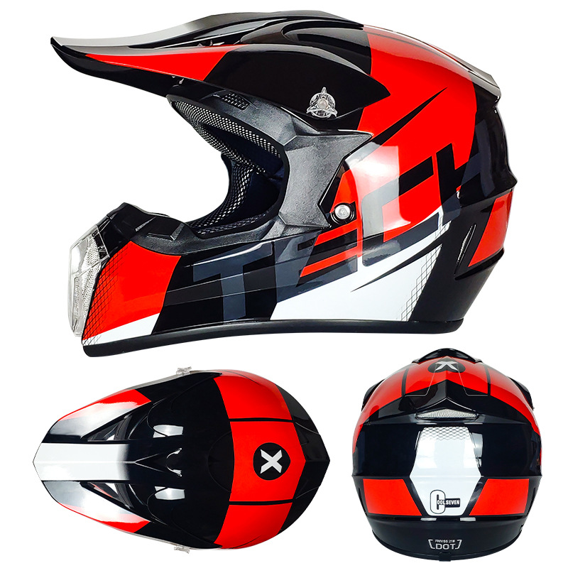 Casco de motocross, bicicleta de montaña de playa, casco completo, kart, adulto, coche de carreras para niños, casco de rally, comercio exterior, DOT