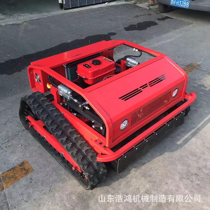 Crawler Self-Propelled Lawn Mower Gasoline High-Horsepower Land Reclamation Weeder All-Terrain Remote Control Lawn Mower