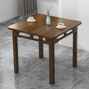 9U Square Table Living Room Square Dining Table Dining Table Simple Tea Table Solid Wood Home Small Apartment Writing Learning Table