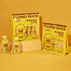 Fujino Duck Fruit Pops - Mango Flavor - High-End Design, Adorable Duck Shape, Suckable Fruit Jelly