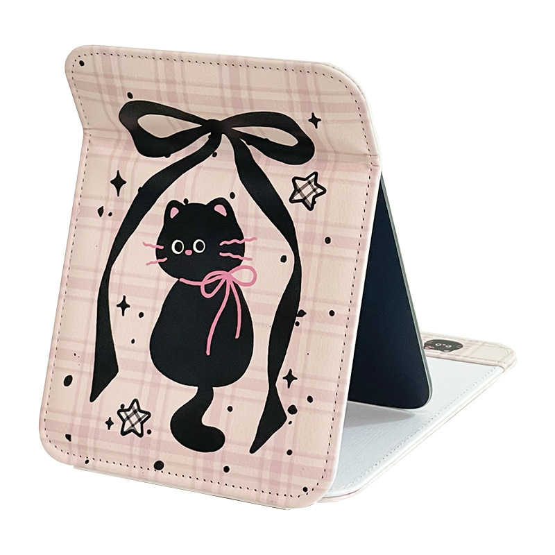 Espejo de maquillaje de escritorio grande, espejo plegable, pequeño espejo portátil para niños, dormitorio de estudiantes, espejo de papel, espejo de vestir, espejo de vestir