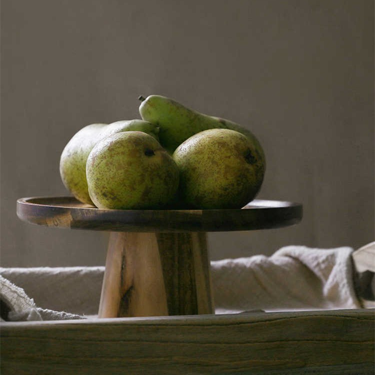 Expositor de madera maciza de estilo japonés para postres, pasteles altos, plato de madera para exhibir, famoso en internet, para sushi, té de la tarde y presentación de postres.