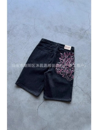 跨境直销夏季潮流新款水洗牛仔长裤时尚百搭高街宽松慵懒风长裤子|undefined