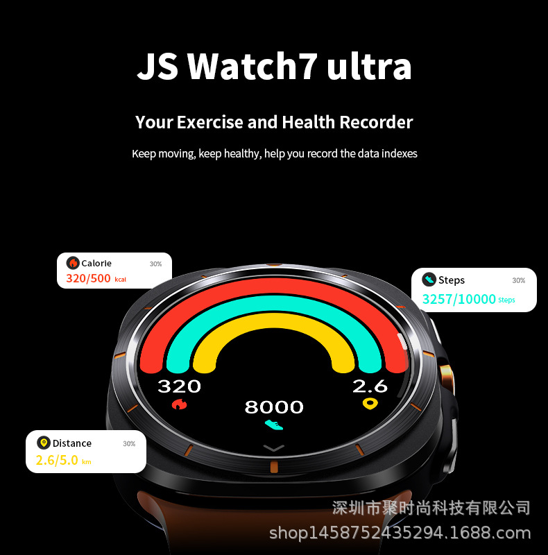 js watch7 ultra Bluetooth Call Smartwatch Voice Assistant Weather, Music Heart Rate, Blood Pressure undefined