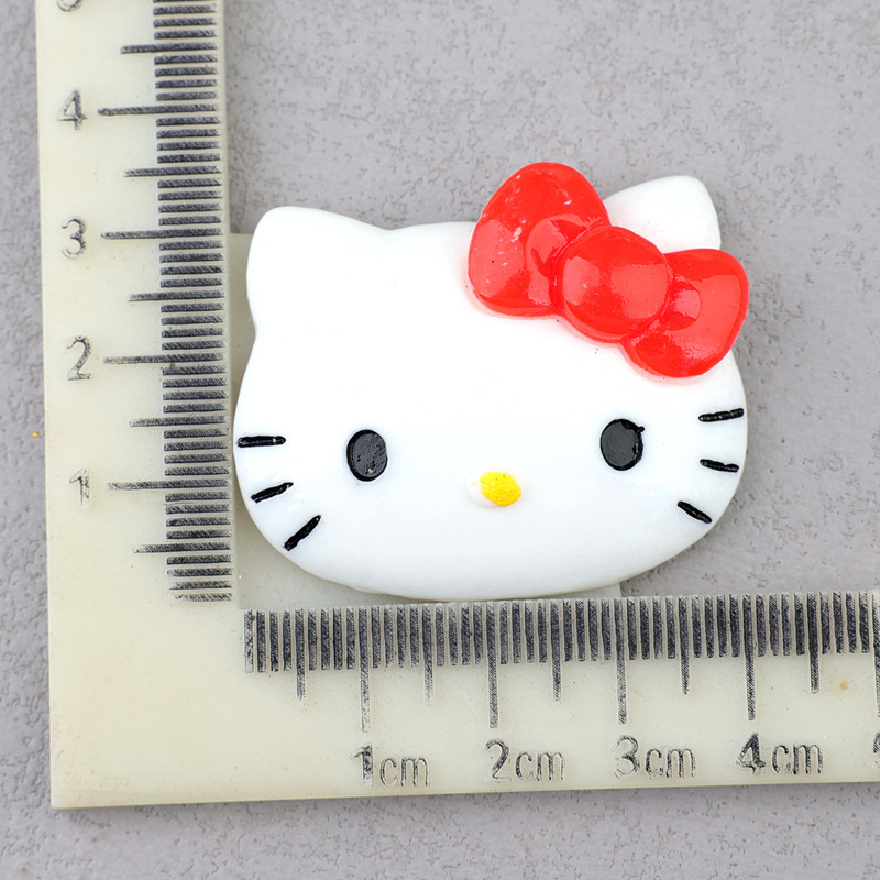 kt 猫の頭ハローキティ樹脂アクセサリー水カップ収納ボックス diy クリーム接着剤携帯電話ケース漫画人形パッチ|undefined