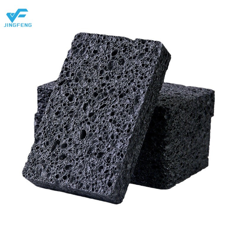黑色五倍压缩清洁纤维素海绵干态吸油吸水厨房百洁布清洁木浆棉擦
