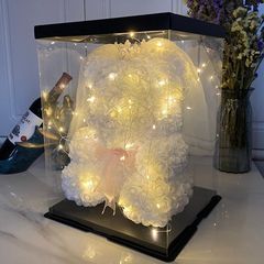 プリザーブドフラワー ローズベア ユニコーン ガールフレンド、親友、高級恋人、バレンタインデー、誕生日プレゼントに