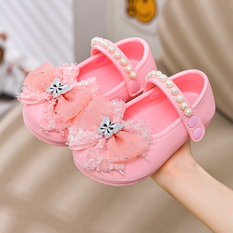 Sandalias Cerradas de Princesa para Niñas de EVA con Lazo para Uso Diario y Playa image 8