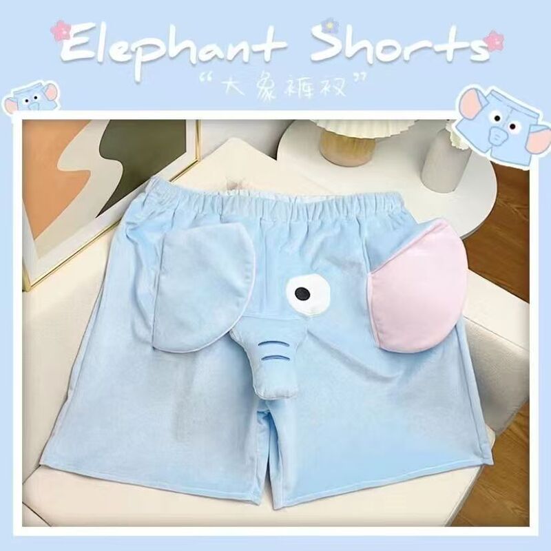 Cute and Funny Couple Pink Pig Shorts Men's Summer Piggy Snot Dumbo Loose Elephant Couple Pajamas