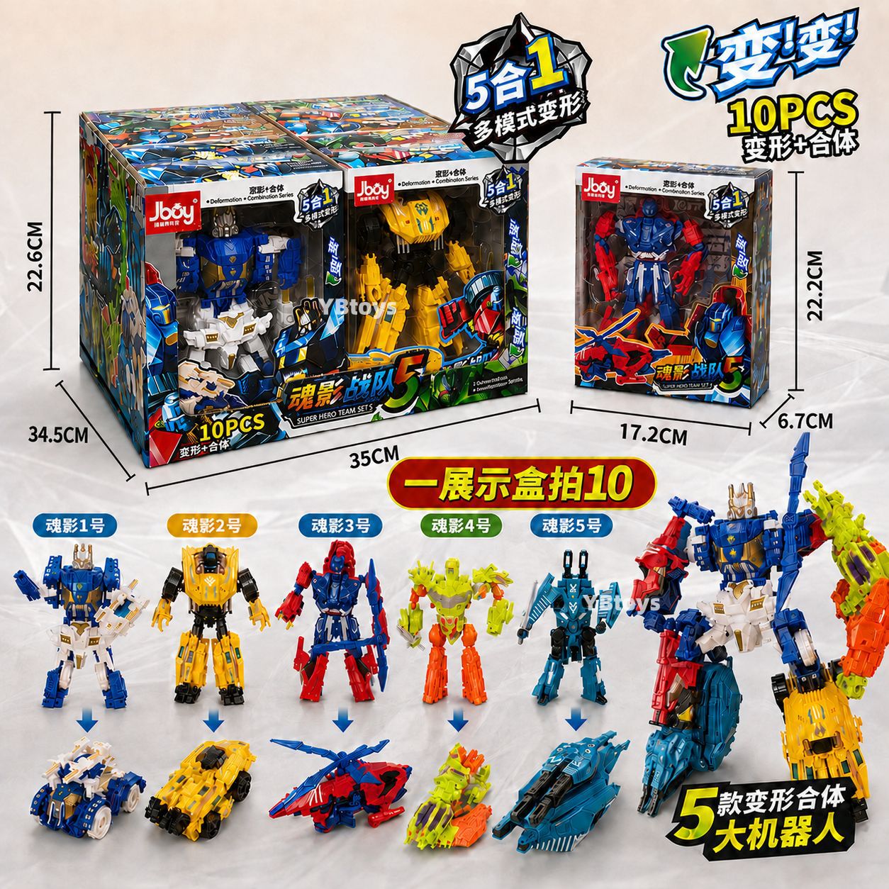 Đội ngũ Soul Shadow Robot biến hình năm trong một [Một hộp trưng bày, đặt hàng 10]