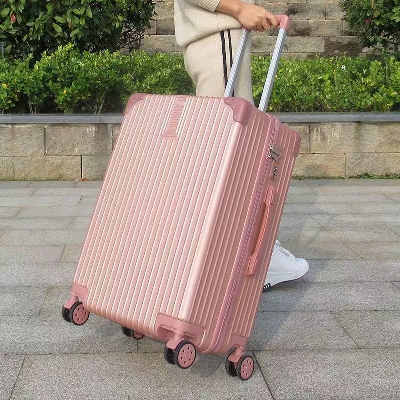 Maleta con ruedas universales, maleta con ruedas para estudiantes, maleta de 20 pulgadas, maleta de viaje, maleta con cerradura de código de embarque, maleta de cuero de gran capacidad.