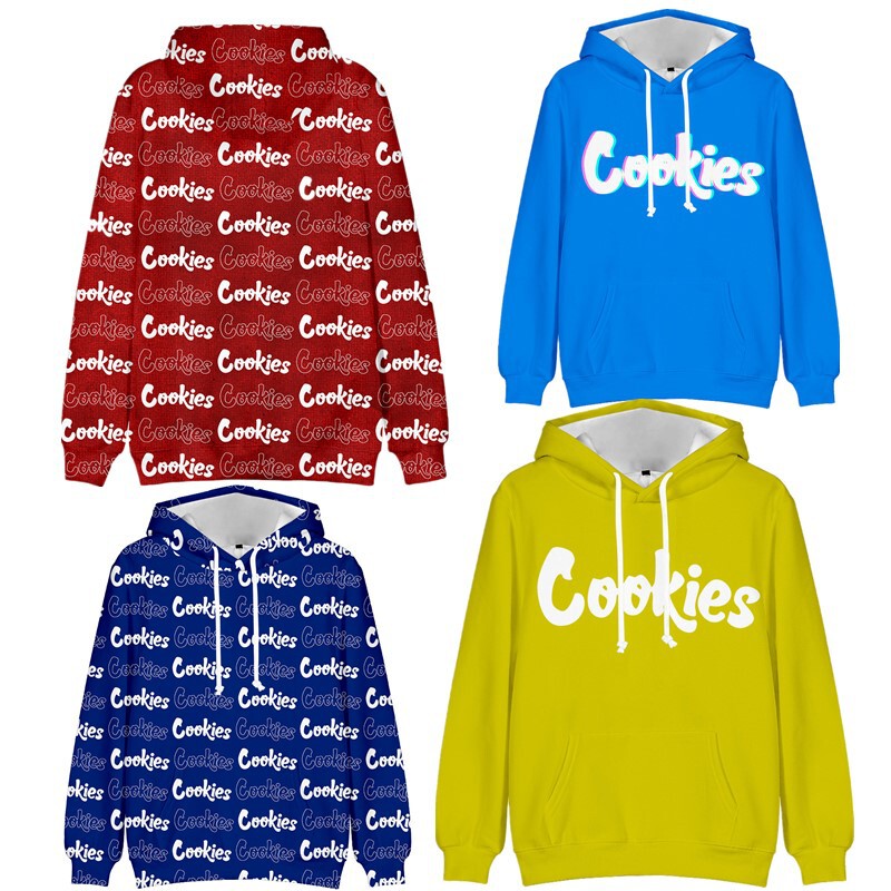 2022 Amazon CooKies biscuit peripheral 3D digital printing trend European and American men's and women's pullover hoodie
