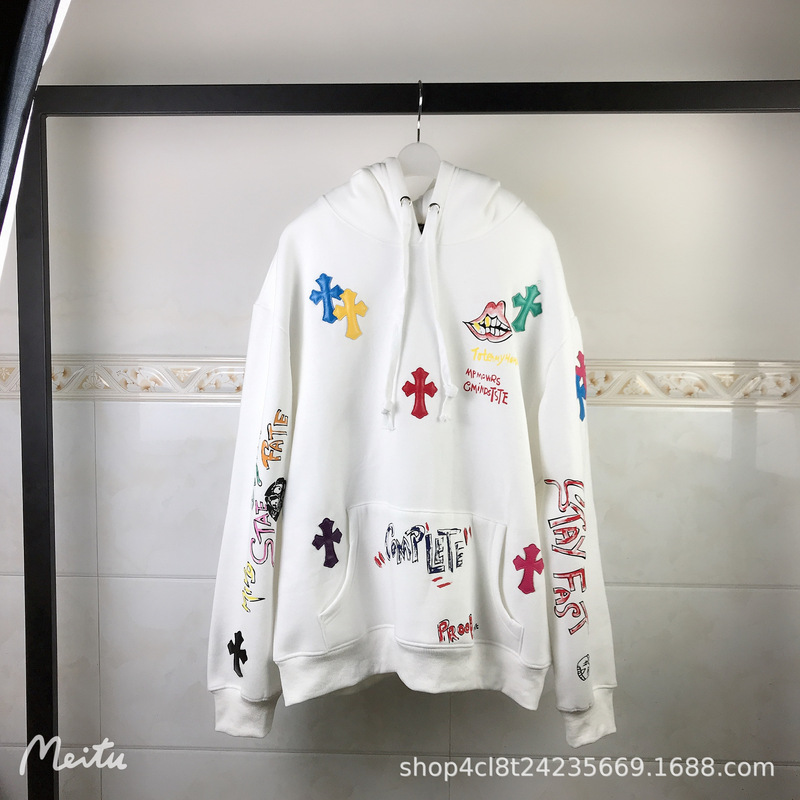 24新款chrome Hearts 克罗伈卫衣正确版马蹄连帽卫衣广州工厂批发|undefined