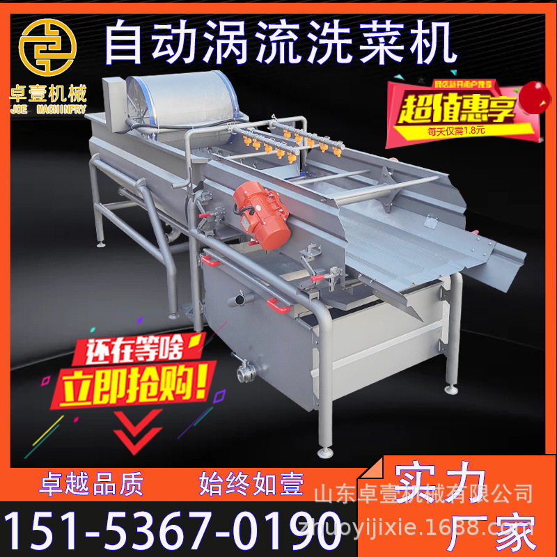 气泡涡流蔬菜清洗机 中小型西洋参清洗机 加工净菜所需要的设备