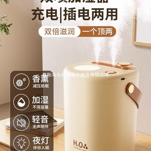 [Flagship Genuine] Humidifier Dual Spray Wireless Home Silent Portable Office Desktop Mini Air Purification