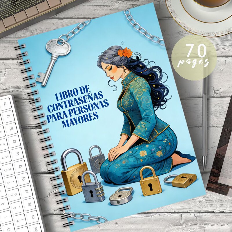 Temu Cross-Border Coil Spiral A5 English Password This Website Security Information Login This Female Address Password Book