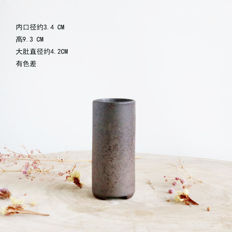 迷你水培小花瓶陶瓷复古餐桌装饰品摆件办公室桌面绿植铜钱草茶玩|undefined