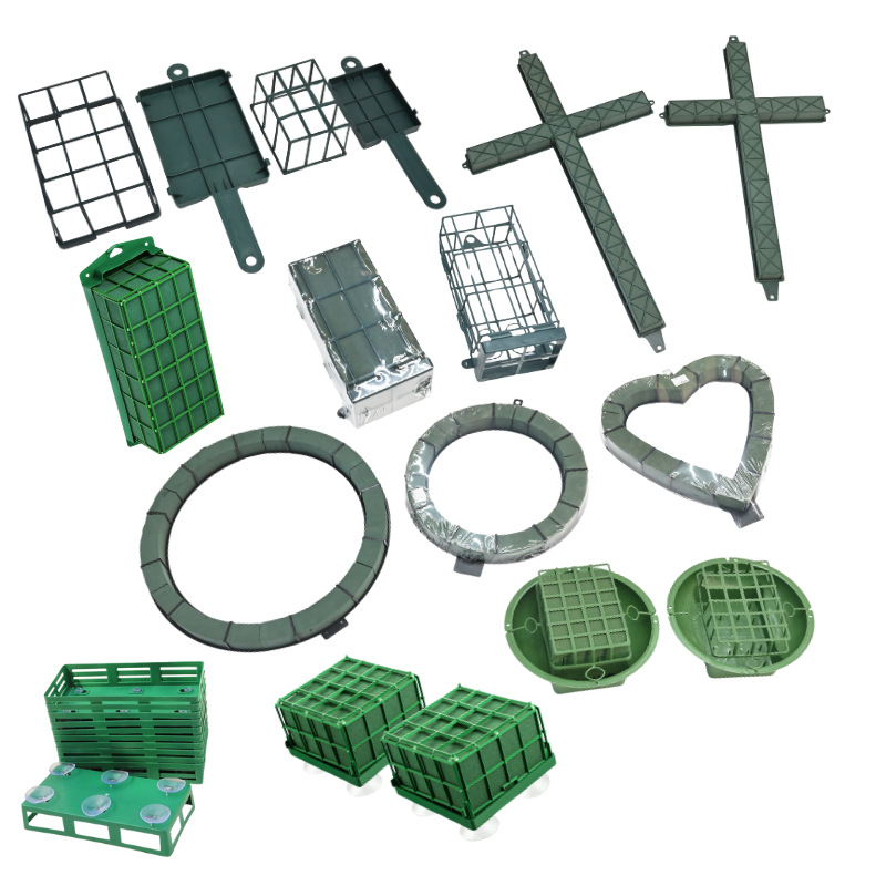 Poesía extranjera flor de barro cuadrícula ventosa flor esponja flor flor de boda coche de plástico flor de mesa de comedor colgar pared cruzada anillo de corazón