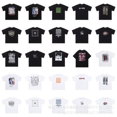 クロスボーダー海外サマークラシックCarharttカーハートポケットパッチレター刺繍カップル半袖Tシャツ