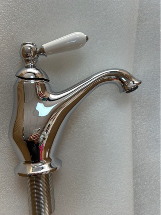 法式复古全铜单把台盆水龙头欧式洗脸盆浴室柜陶瓷把手冷热洗面盆