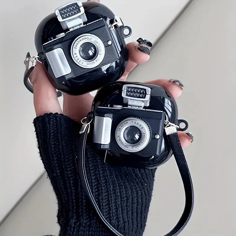 Cartoon Creative Camera Headphone Case for Samsung Buds2 Live Pro Fe Headphone Protective Cover New Style No Cartoon Creative Camera Headphone Case for Samsung Buds2 Live Pro Fe Headphone Protective Cover New Style No