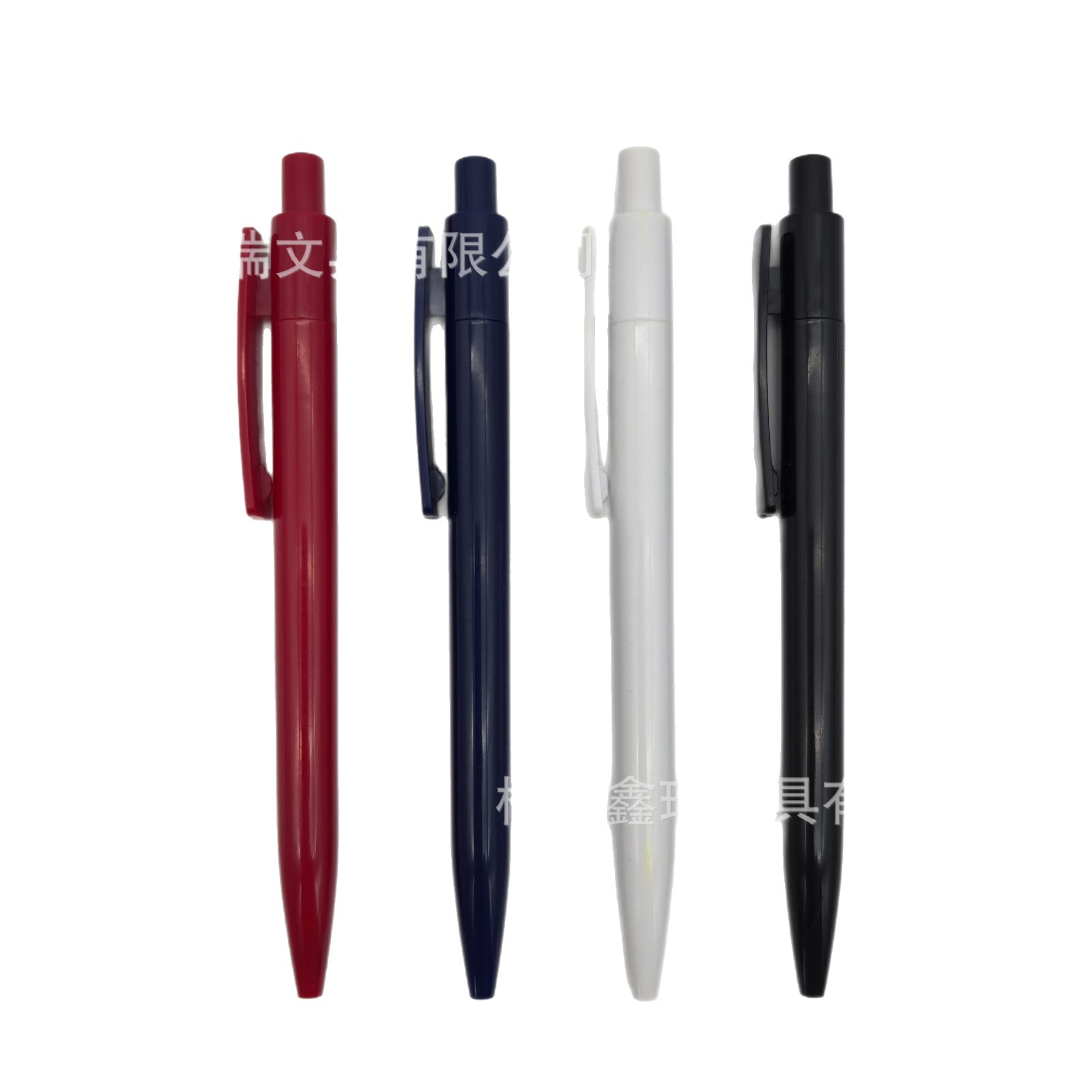 Suministro de bolígrafo de plástico prensado, bolígrafo de gancho ensanchado, bolígrafo publicitario simple, bolígrafo publicitario explosivo