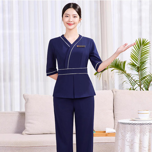 [Beauty Salon Uniforms] Special Work Clothes for Female Body Technicians, Spring & Fall Fashionable Spa Health Center Clothing Sets