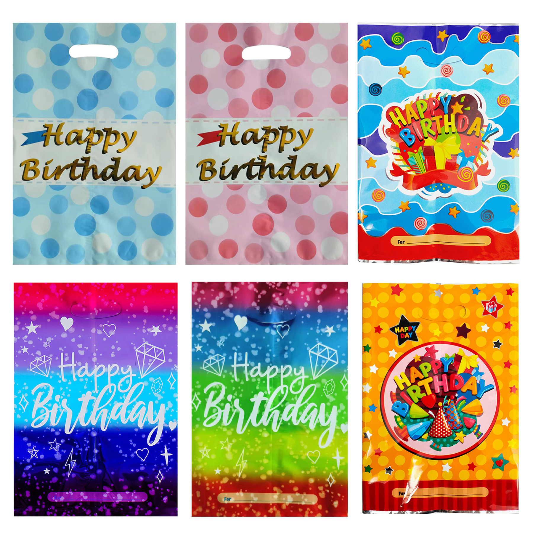 跨境卡通多色铝箔礼品袋 生日派对 节日聚会 儿童糖果袋 回礼袋