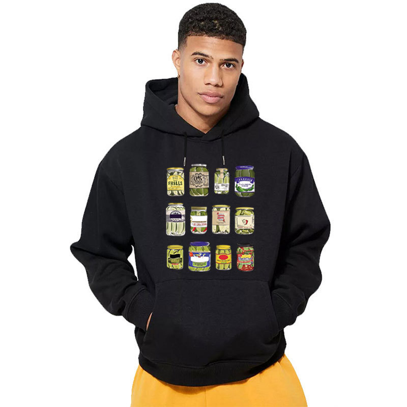 Intage Canned Pickles pickle Canned hoodie loose men's and women's casual sports sweater