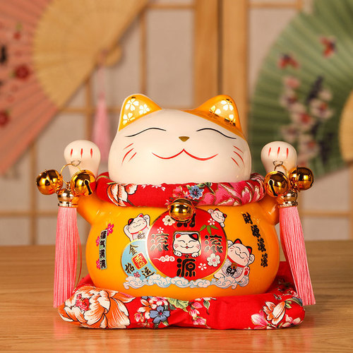 Lucky Cat Large Ornament Piggy Bank Store Opening Ornaments Creative Gifts Home Accessories Ceramic Craft Gifts