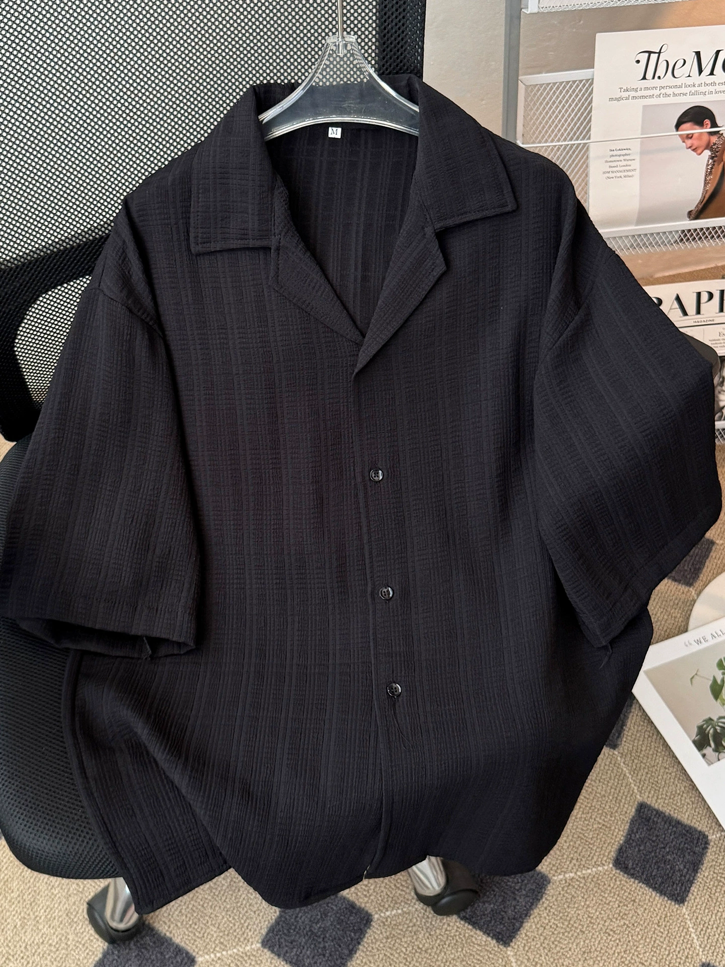 Летняя тонкая клетчатая рубашка с короткими рукавами, мужская повседневная модная свободная универсальная молодежная рубашка в гонконгском стиле в японском стиле ретро