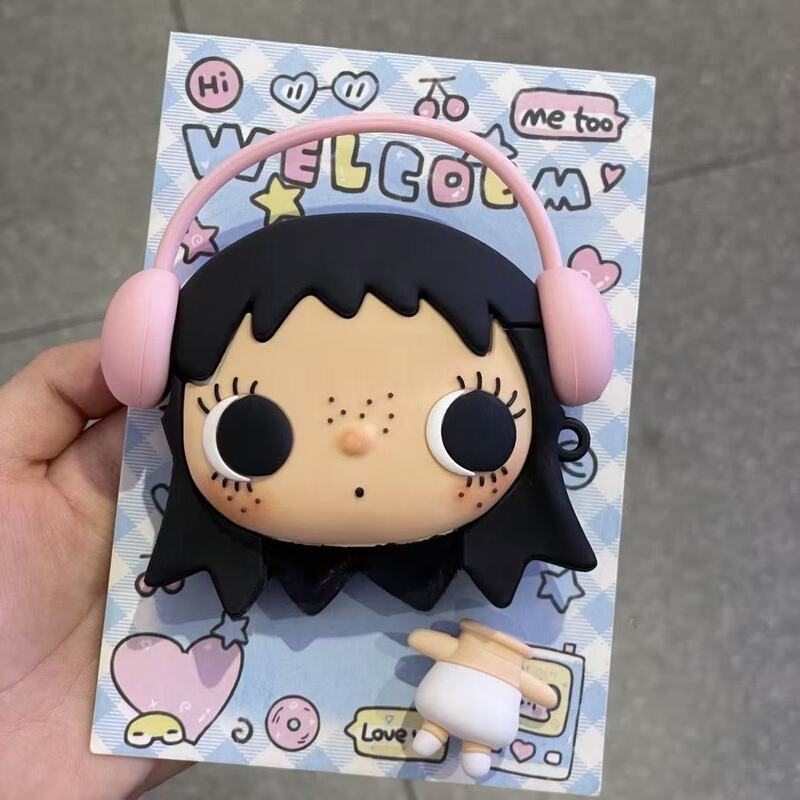 Cartoon earphone case, small jade design, compatible with Apple AirPods Pro 3, silicone earphone cover, suitable for Apple 2/4 wireless Bluetooth earphones, cute design Cartoon earphone case, small jade design, compatible with Apple AirPods Pro 3, silicone earphone cover, suitable for Apple 2/4 wireless Bluetooth earphones, cute design