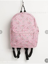 日系新款猫咪可爱卡通书包背包购物袋便携折叠休闲双肩背包