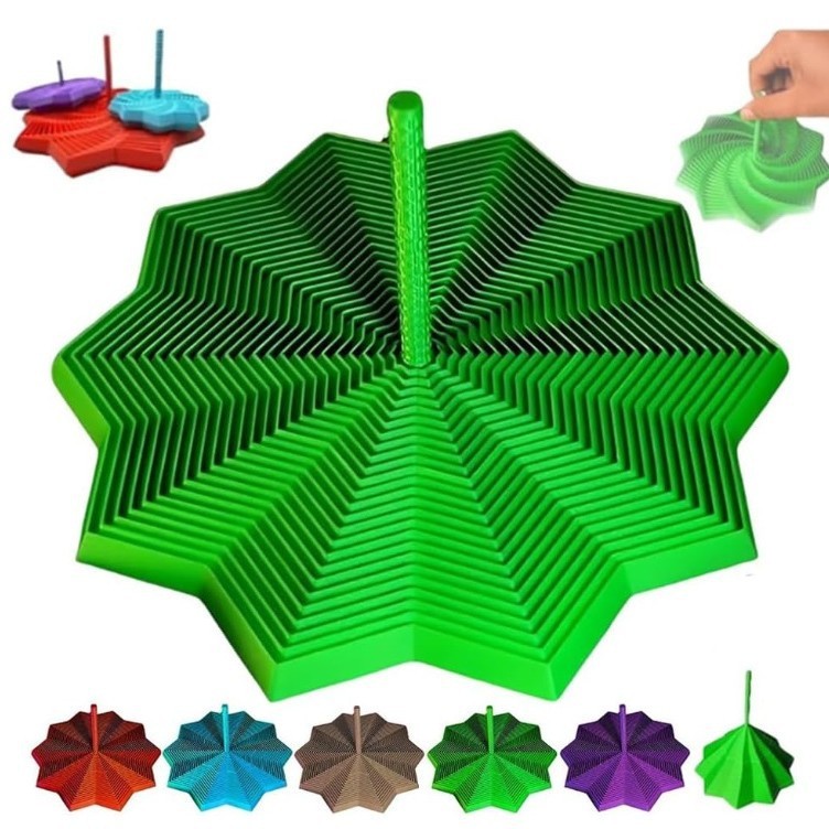 Expanded Sensory Fidget Star 扩展感官烦躁之星 3D十边形带手柄|undefined