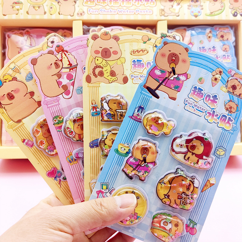 Free Shipping Cute 3D Water-Filled Stickers Kindergarten Rewards DIY Decorative Cartoon Creative Stickers