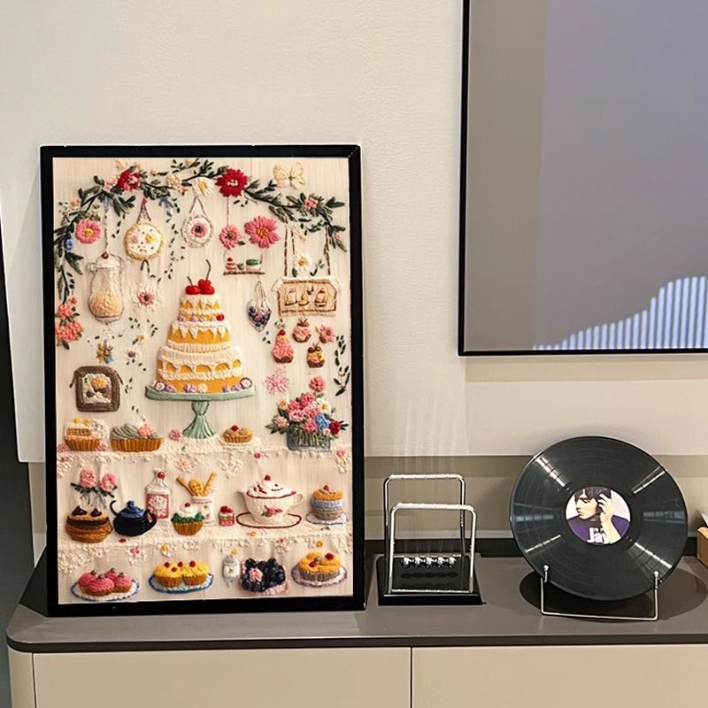 Modern Simple and High-End Living Room Decoration Painting Cream Style Normcore Entrance Light Luxury Scandinavian Style Kidsren's Room Hanging Painting