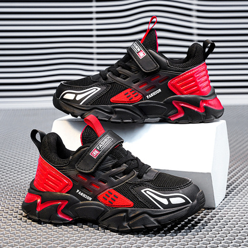 Children's Sports Shoes for Boys - Middle School Style, Spring Mesh, 2025, Breathable and Casual