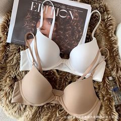 シームレスブラジャー 女性用 小胸用 フロントホック 美胸 ワイヤー入り 垂れ防止 大きい胸を小さく見せるブラジャー フロントホック プッシュアップ