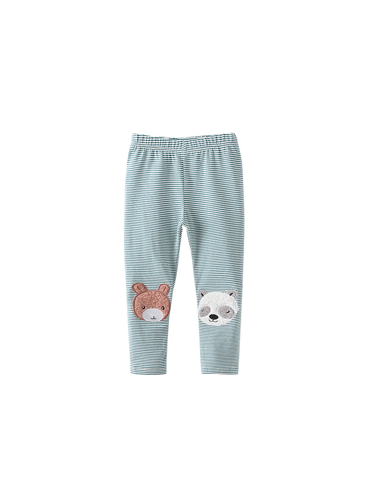 Transfronterizo malwee niñas leggings rayadas primavera y otoño nuevos pantalones de cintura elástica para niños europeos y estadounidenses ropa infantil image 5