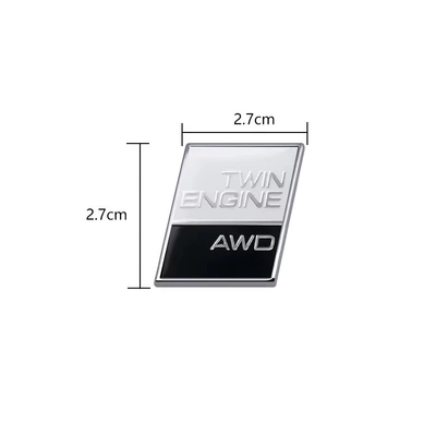 Trunk Car Label Polaris | Car logo - twin-engine-awd-silver