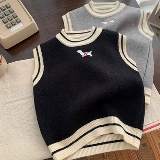 2026春秋季童装毛衣针织衫马甲男女童约背心圆领婴童套头内搭
