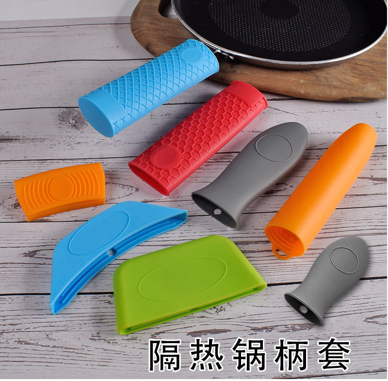 Stock Large Honeycomb Silicone Pot Handle Pot Lid Heat-Insulated Pot Handle Lid Wok Handle Lid Anti-Heat Non-Slip Thickened Pot Handle Lid