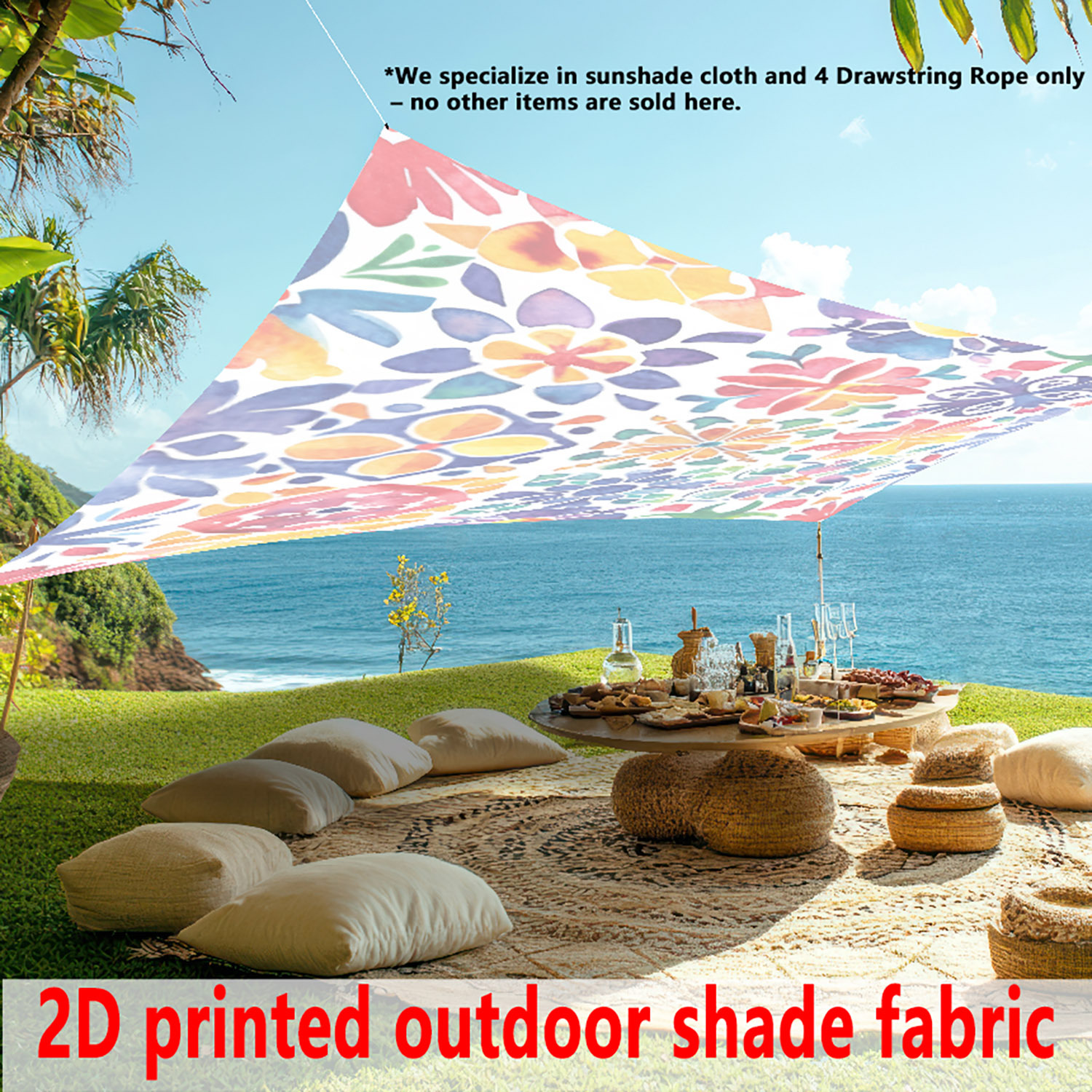 TEMU's popular Bohemian mandala flower sunshade, outdoor canopy, sunshade fabric, cross-border sunshade curtain
