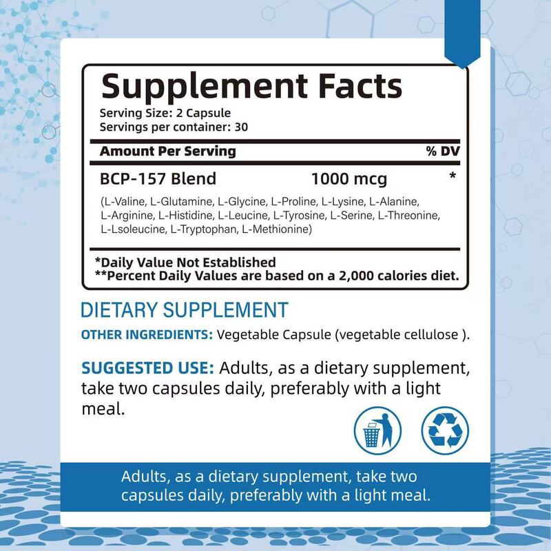 国境を越えた貿易 BPC-157 60Capsules カプセルは筋肉と運動の回復をサポートします。|undefined