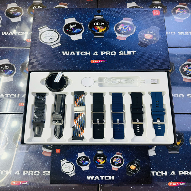 Reloj Inteligente Popular Transfronterizo Watch4ProSuit, Juego 7 en 1, Pantalla Redonda de Alta Definición, Reloj Inteligente Huaqiangbei