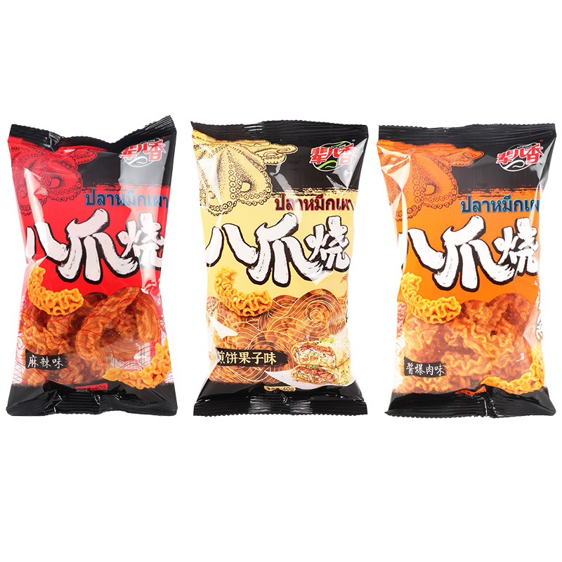 辈儿香八爪烧麻辣味比萨卷网红零食锅巴宿舍休闲膨化食品批发