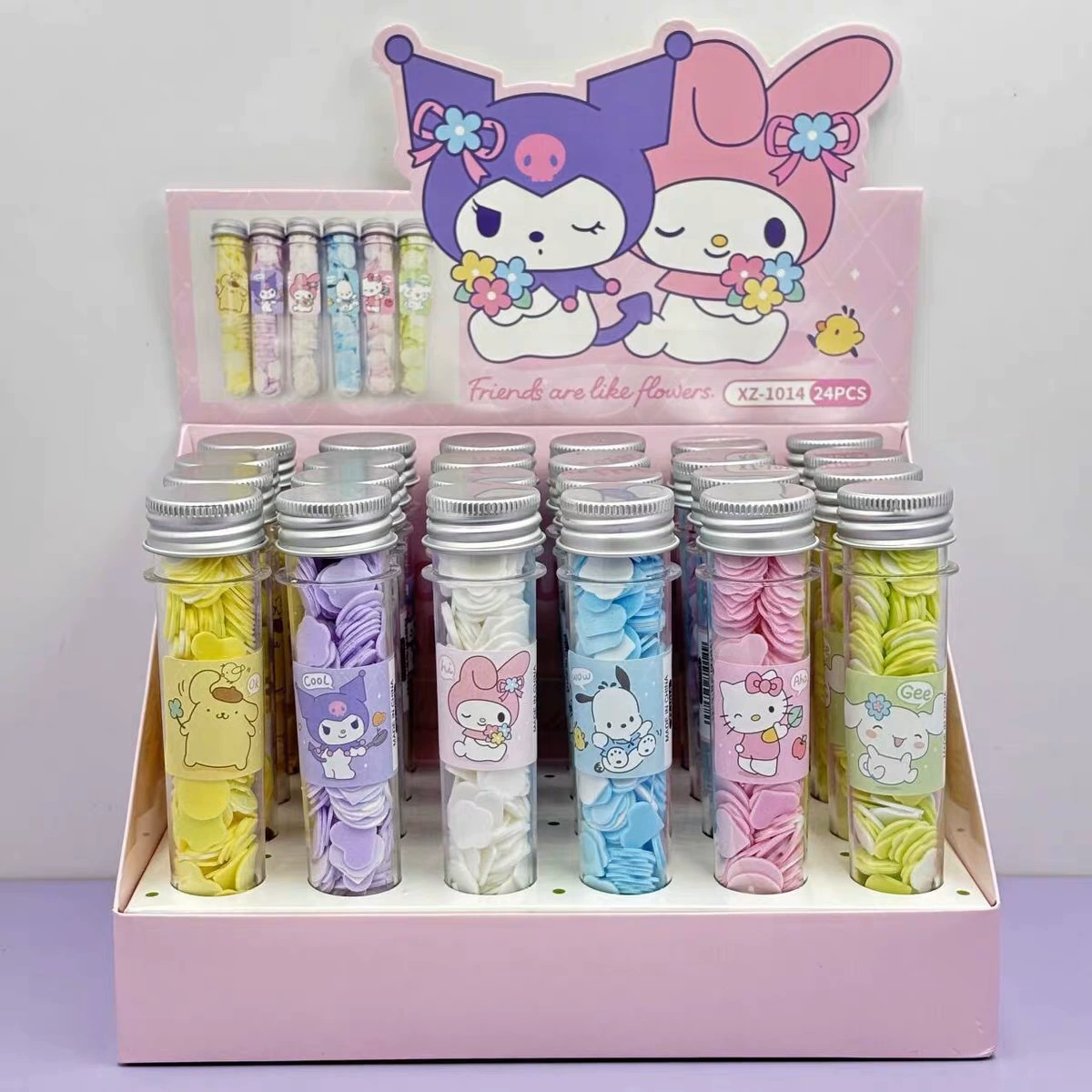 Новый стиль милый мультфильм креативный пробирка с сараем цветы для детей начальной школы носить с собой мыло-бумагу с сараем на открытом воздухе