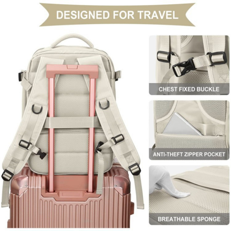 Bolsa de viaje de gran capacidad en stock bolsa de lavado bolsa de almacenamiento portátil bolsa de lavado de viaje conjunto de almacenamiento de mochila de hombro USB