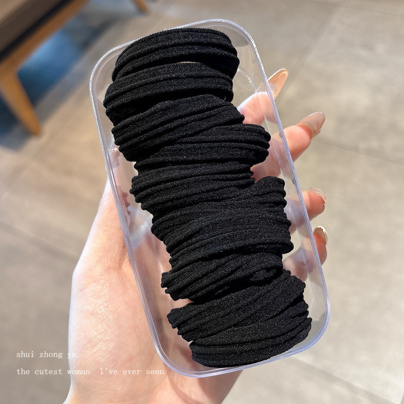 美拉德风耐用高弹力橡皮筋扎头绳女生高级感发绳高马尾丸子头发圈|undefined
